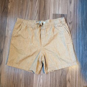 Old Navy Men's Drawstring Linen-Blend Shorts — Tan